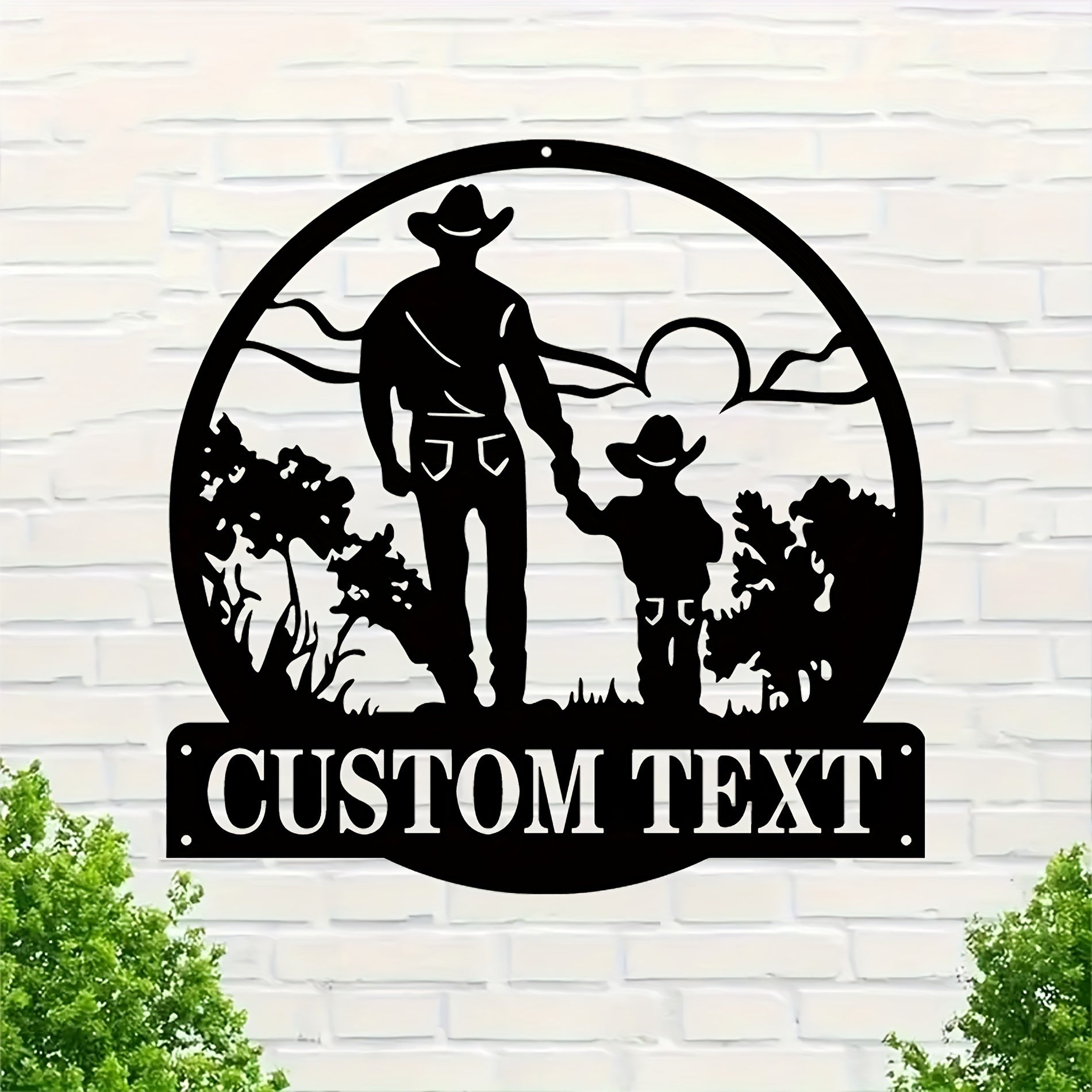 Customizable Rustic Metal Wall Decor for Farmhouse Home and Garden 29.97cm