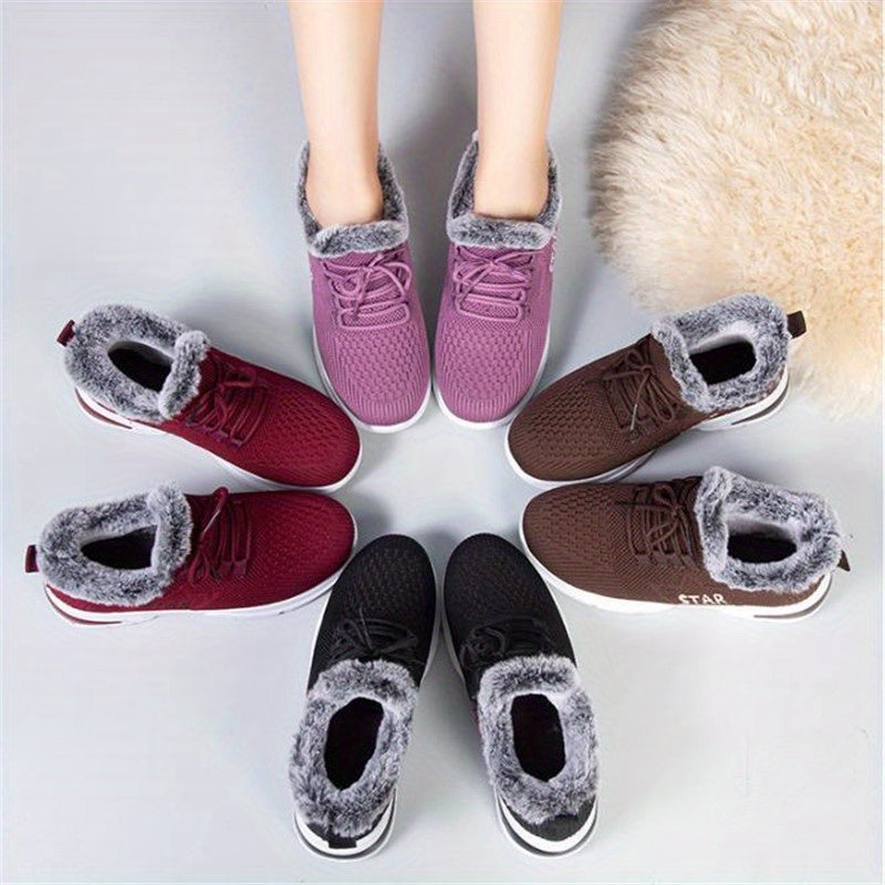 Women's Velvet Casual Shoes Thickened Comfort Leisure Sports Shoes
