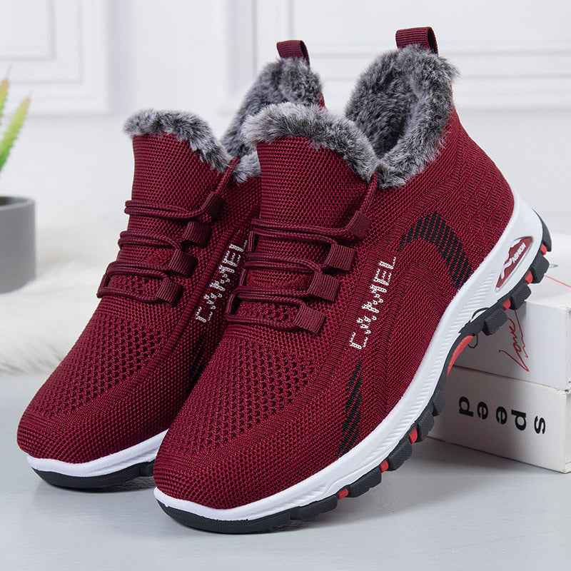 Women's Velvet Casual Shoes Thickened Comfort Leisure Sports Shoes