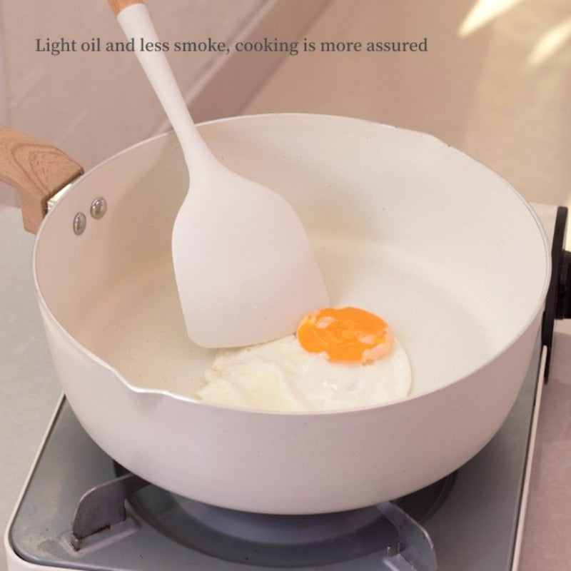 Deep Fry Pan Aluminum Alloy Induction Gas Stove Non-Stick Cookware
