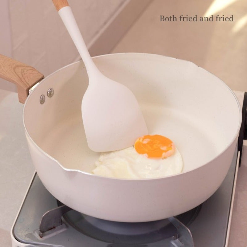 Deep Fry Pan Aluminum Alloy Induction Gas Stove Non-Stick Cookware