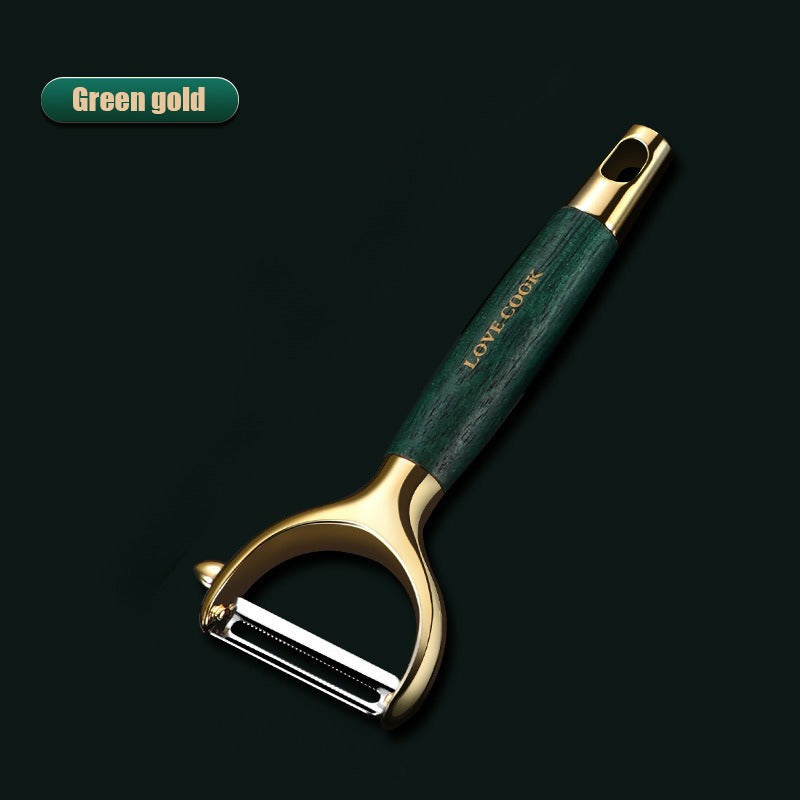 Stainless Steel Vegetable Peeler with Wooden Handle Ultra-Sharp Blade