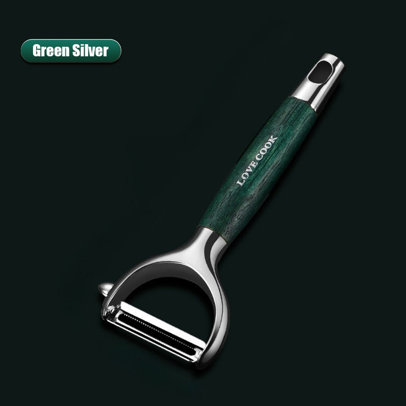 Stainless Steel Vegetable Peeler with Wooden Handle Ultra-Sharp Blade