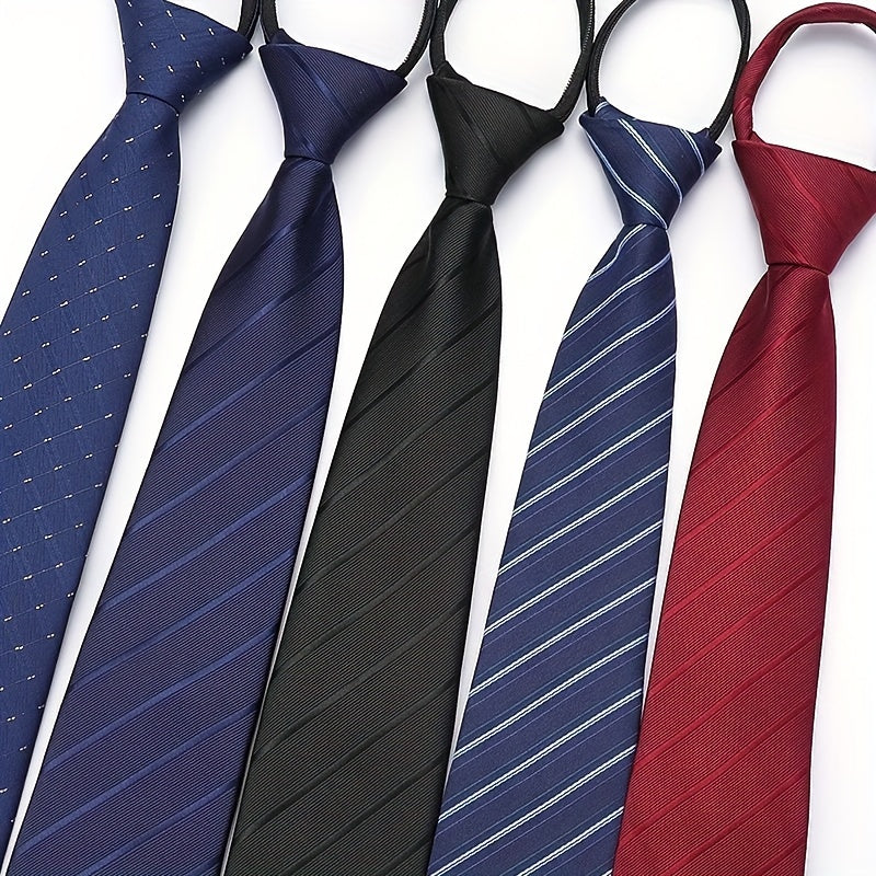 Set of 2 Men's Striped Ties 3.15in Various Colors for Weddings Interviews Work