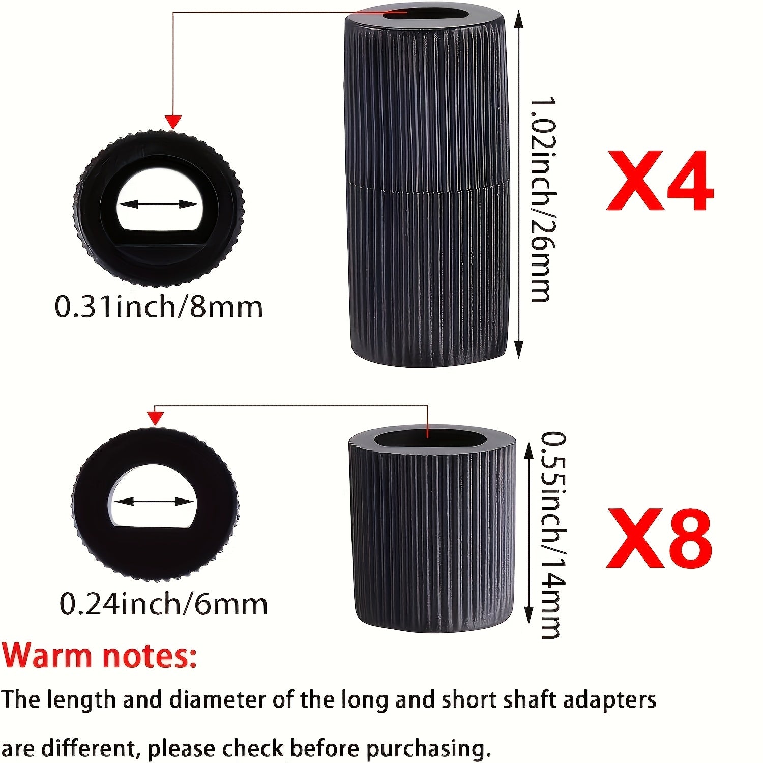 Ovens, pechlar va plitalar uchun 4 nazorat knopkasini 12 ta adapter bilan almashtiring. Bardoshli oshxona asboblari.