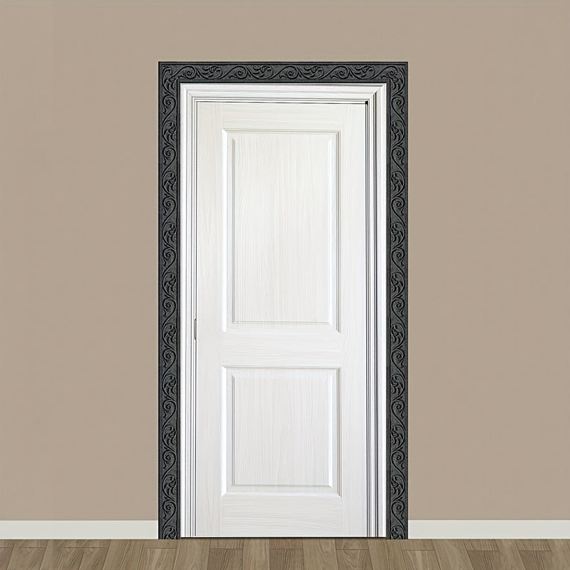 3D devor stikerli o'z-o'zidan yopishadigan parda chizig'i chiziq eshik ramkasi TV fon uchun