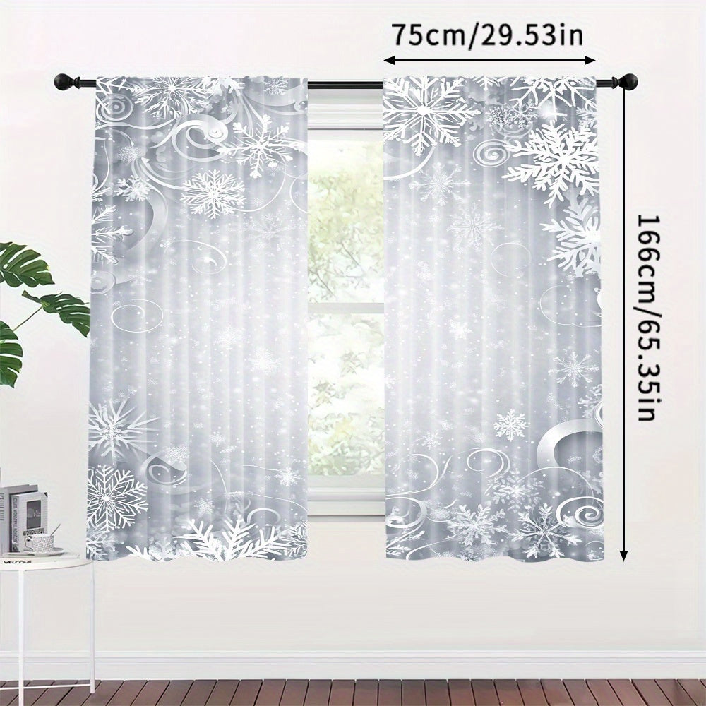 Rojdestvo mavzusidagi 2-qism pardoz to'plami Polyester bayramli mehmonxona va yotoq xonasi dekoratsiyasi