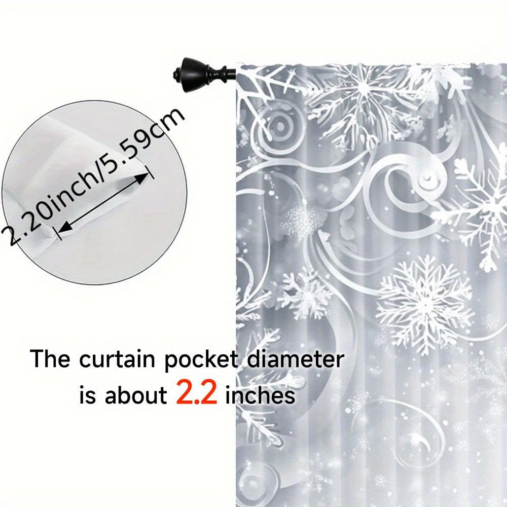 Rojdestvo mavzusidagi 2-qism pardoz to'plami Polyester bayramli mehmonxona va yotoq xonasi dekoratsiyasi