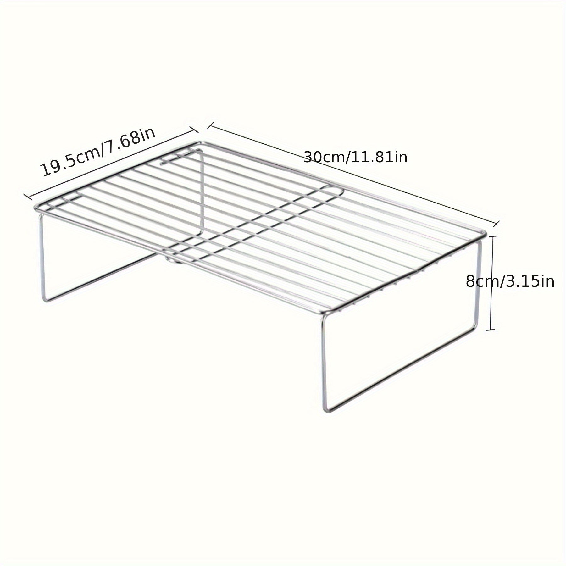 Stainless Steel Stackable Kitchen Storage Rack for Plates and Dishes