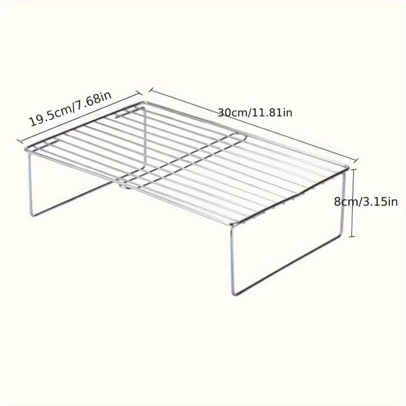 Stainless Steel Stackable Kitchen Storage Rack for Plates and Dishes