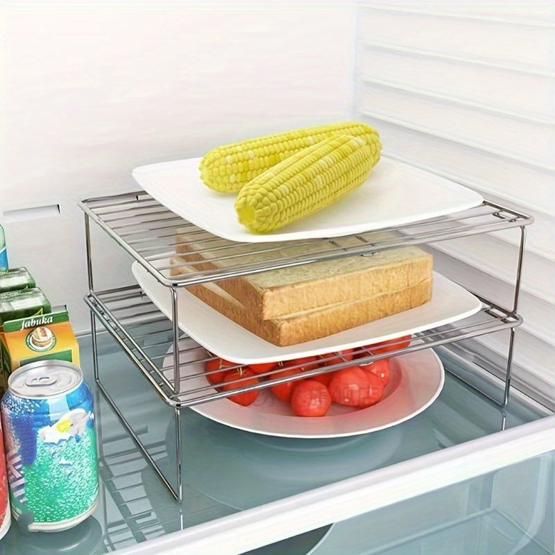 Stainless Steel Stackable Kitchen Storage Rack for Plates and Dishes