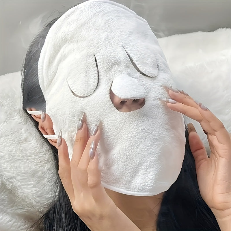 Cotton Facial Hot Compress with Space Theme for Skin Care at Home or Spa
