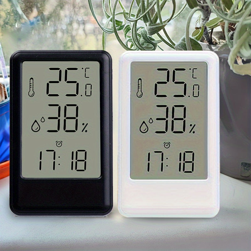 Цифровой монитор температуры и влажности с большим ЖК-экраном для спальни, кухни, гостиной, белый