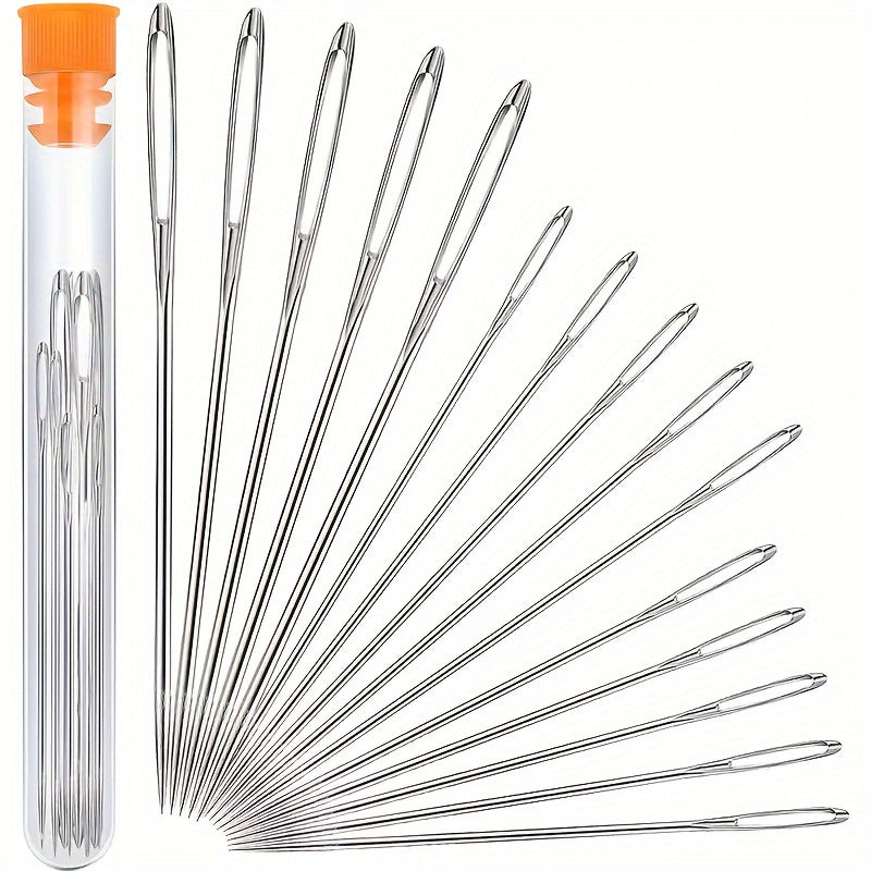 Универсальный набор для шитья с 18 иглами и пластиковым кейсом для любителей рукоделия.