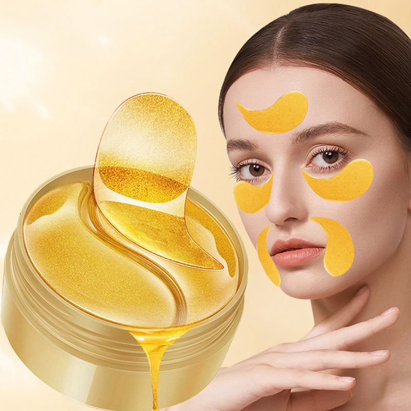 60 dona oltin kollagen gliserin ko'z maskalari, qattiqlashtirish va namlantirish uchun barcha turdagi teri uchun