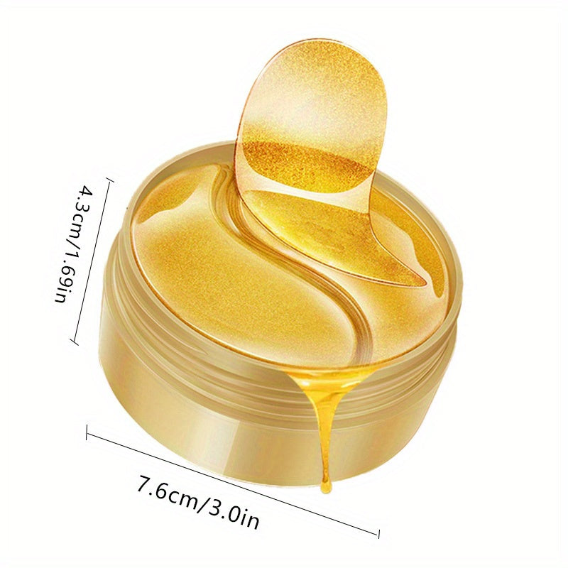 60 dona oltin kollagen gliserin ko'z maskalari, qattiqlashtirish va namlantirish uchun barcha turdagi teri uchun