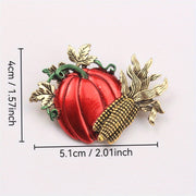 Enamel Pumpkin Brooch Pin for Women Fall Winter Gift Jewelry Accessory
