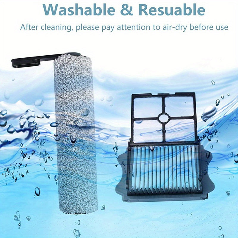 Replacement Roller Brushes and HEPA Filters for Cordless Wet Dry Vacuum Cleaner