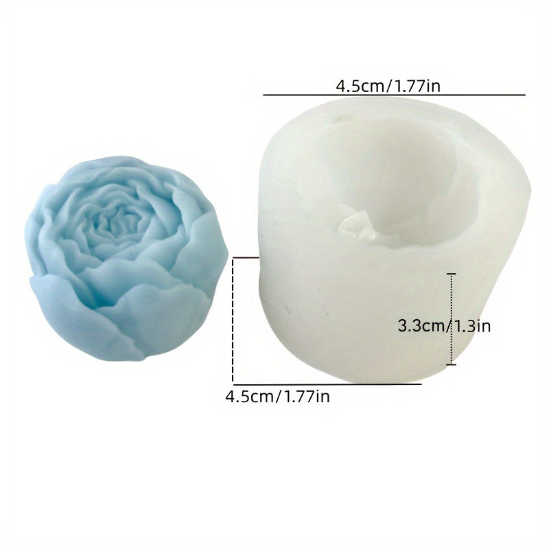 Silicone Mold for DIY Candles and Resin Crafts Blooming Rose Spring Summer Decor