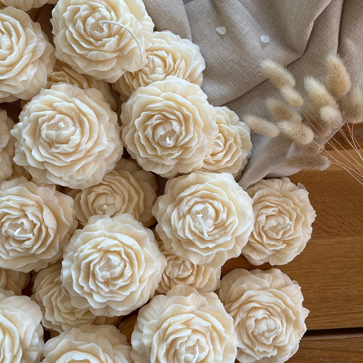 Silicone Candle Mold for Soy Wax Candles Peony Flower Design Decorative Candle Making