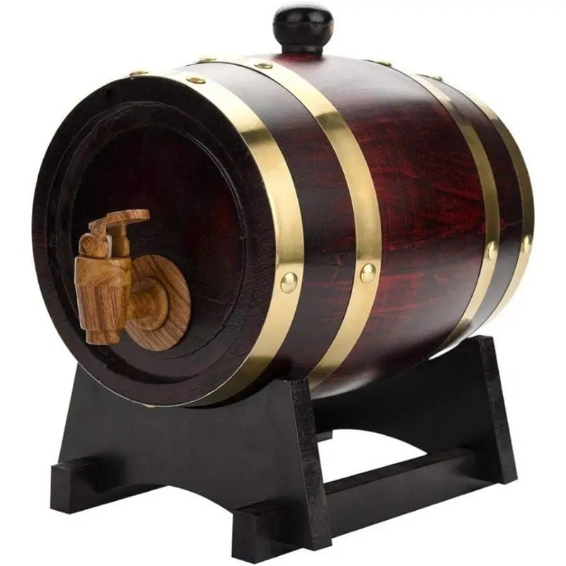 1.5L Wine Barrel with Multi-Function Dispenser and Storage Vintage Oak