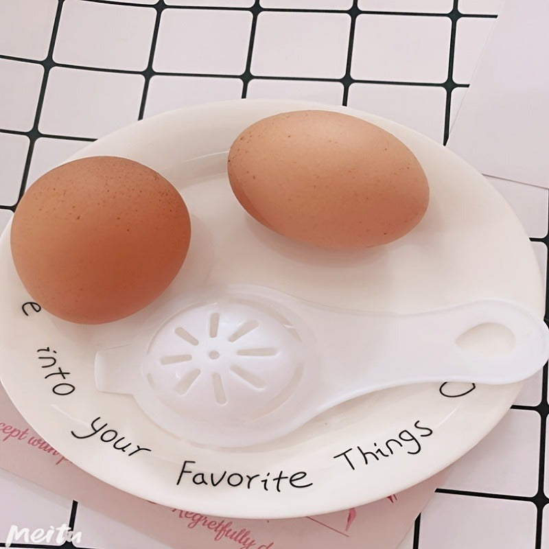 Juego de separadores de huevos de plástico manual, separador de clara y yema de trigo, utensilio de cocina