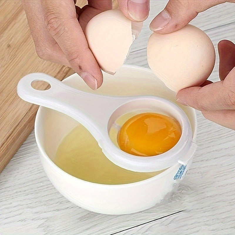 Juego de separadores de huevos de plástico manual, separador de clara y yema de trigo, utensilio de cocina