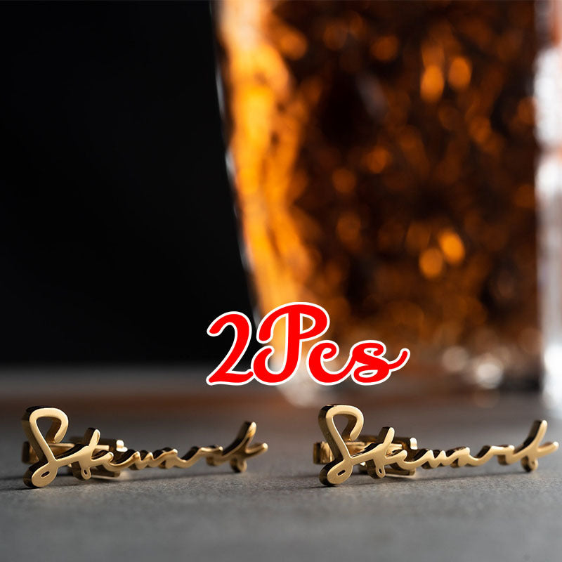 Stainless Steel Letter Cufflinks Set Personalized Initials for Men Wedding Gift Pair