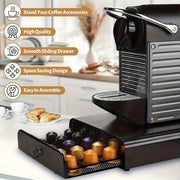 Coffee Capsule Storage Box Black Holds 40 Capsules Drawer Organizer