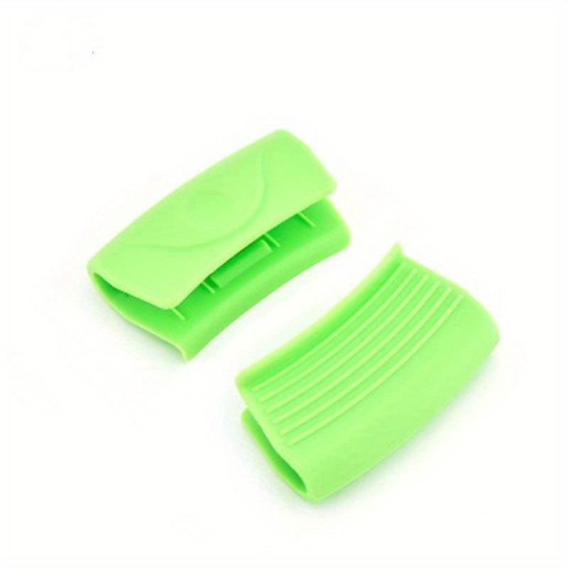 Set of 2 Silicone Oven Mitts Heat-Resistant Cooking Gloves for Hot Pots and Pans