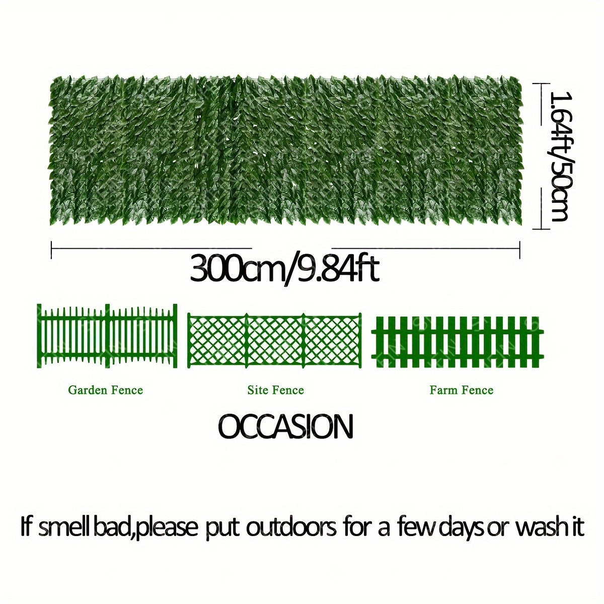 Artificial Ivy Fence Screen Privacy Fence Wall Cover for Outdoor Garden and Home