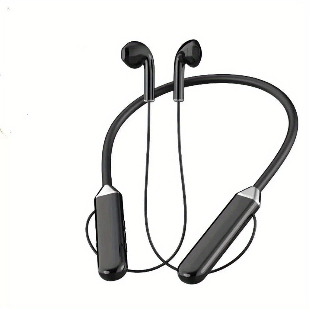 Wireless Neckband Earphones with Display Noise-Cancelling Long Battery USB Charging