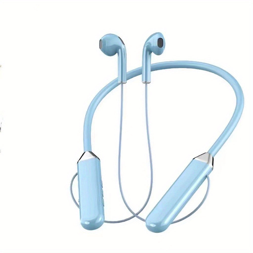 Wireless Neckband Earphones with Display Noise-Cancelling Long Battery USB Charging