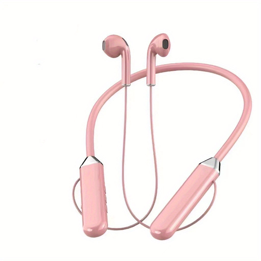 Wireless Neckband Earphones with Display Noise-Cancelling Long Battery USB Charging