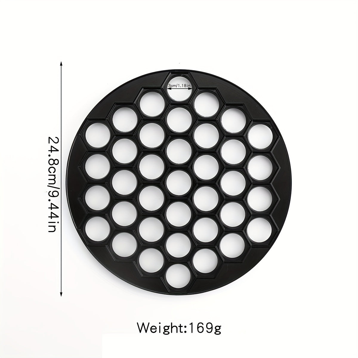 Silvery Dumpling Mold 37-Hole Ravioli Maker for Homemade Dumplings