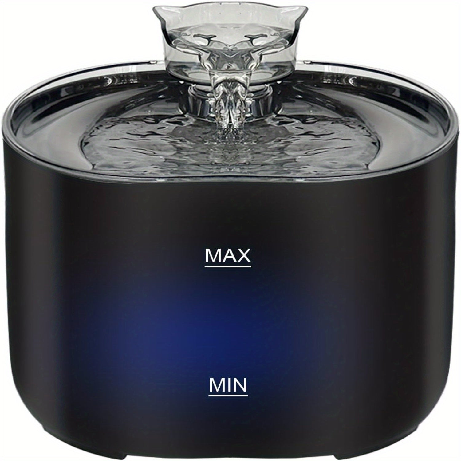 Fuente de agua para mascotas de 2.2L para gatos y perros, ultra silenciosa, caño en forma de gato, para uso en interiores