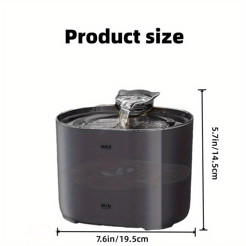 2.2L Pet Water Fountain for Cats and Dogs Ultra Quiet Cat Shaped Spout Indoor
