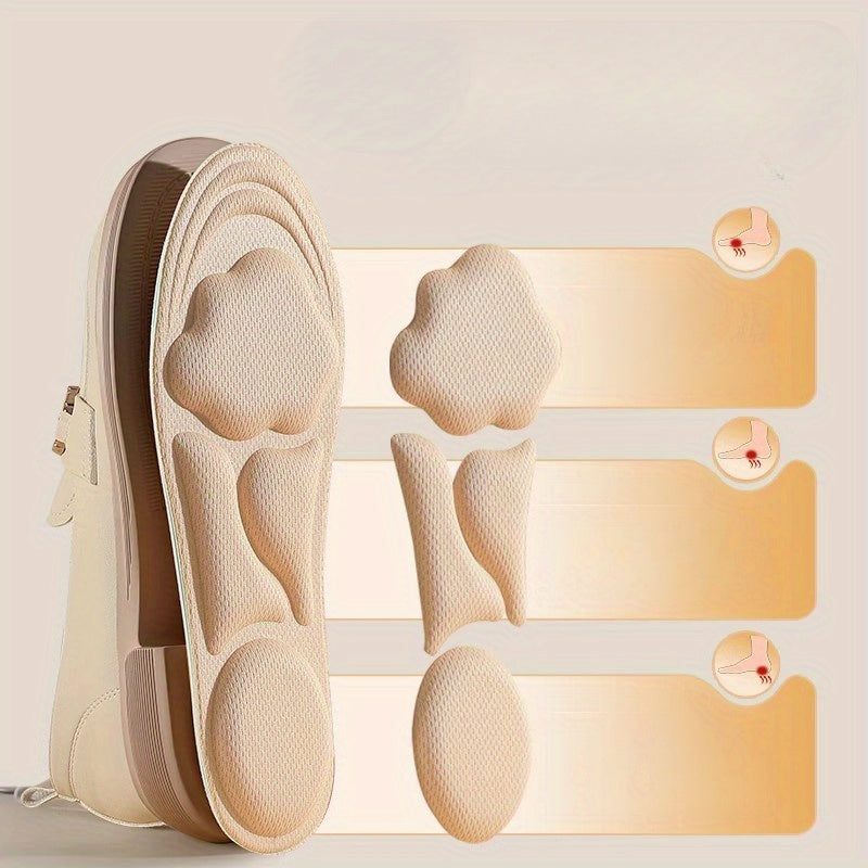 Unisex 6D Cloud Shoe Insoles Thick Soft Breathable Memory Foam for Sports