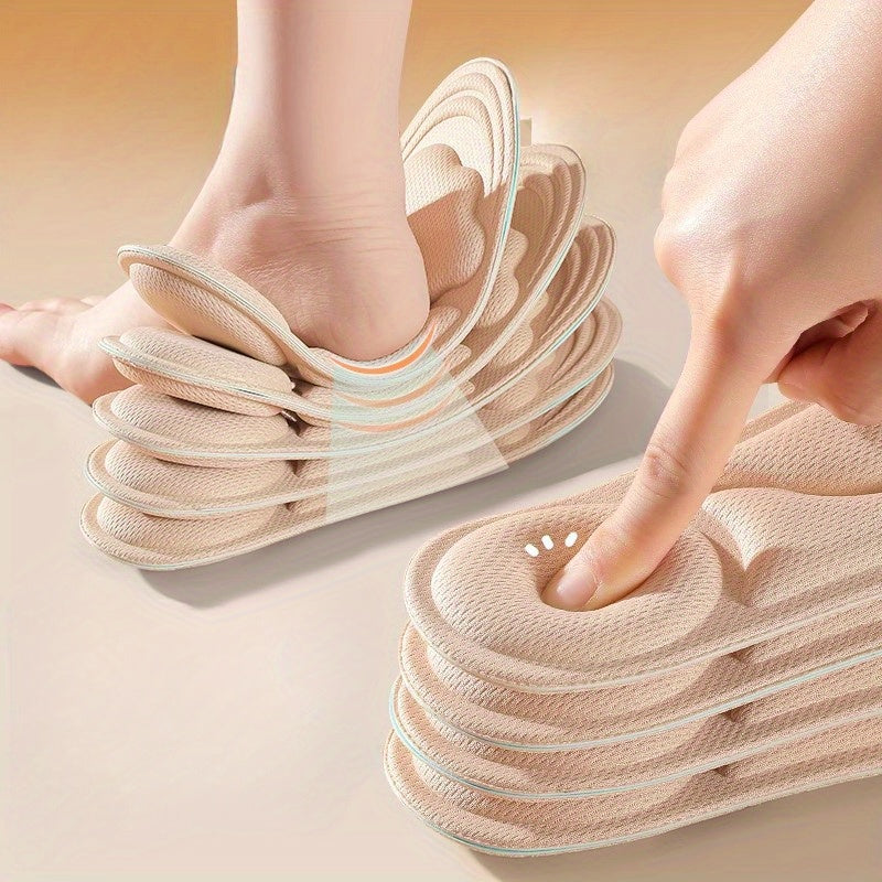 Unisex 6D Cloud Shoe Insoles Thick Soft Breathable Memory Foam for Sports