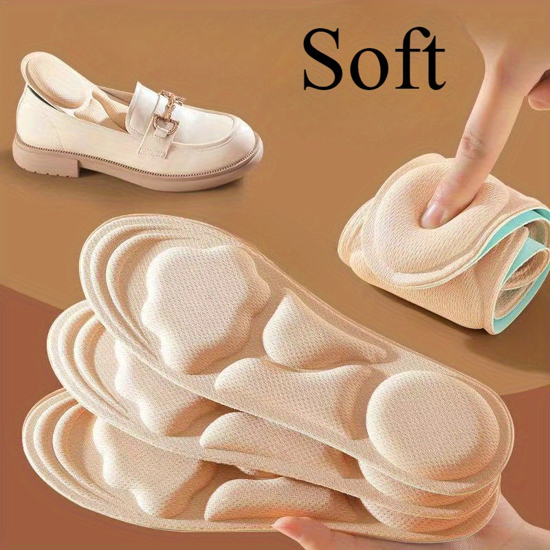 Unisex 6D Cloud Shoe Insoles Thick Soft Breathable Memory Foam for Sports