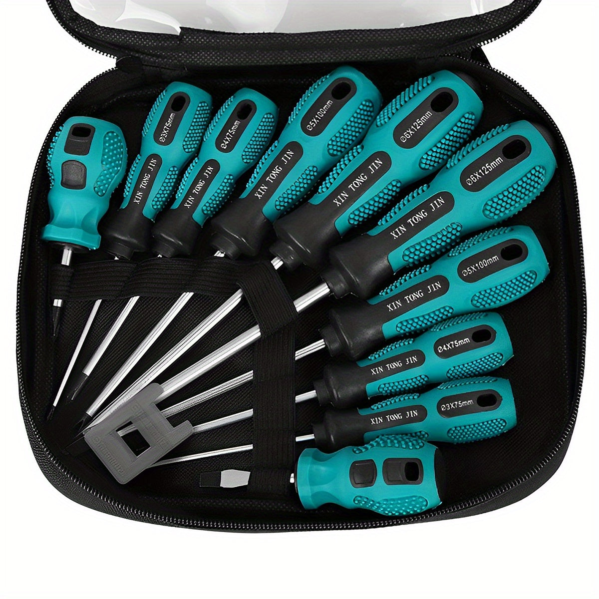 10-Piece Magnetic Screwdriver Set with Steel Construction and Comfort-Grip Handles for DIY Home Auto Repair