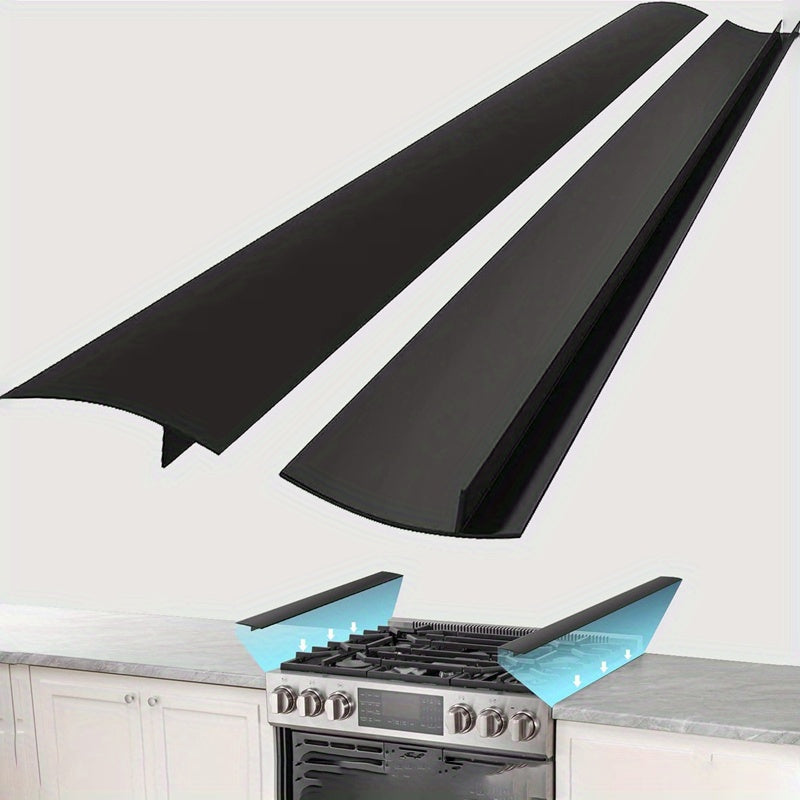 Black Silicone Stove Counter Gap Cover Strip 21-Inch Heat-Resistant Oil-Proof