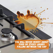 2-Pack HeatGuard Silicone Gas Stove Gap Cover 21-Inch Easy Clean Heat-Resistant
