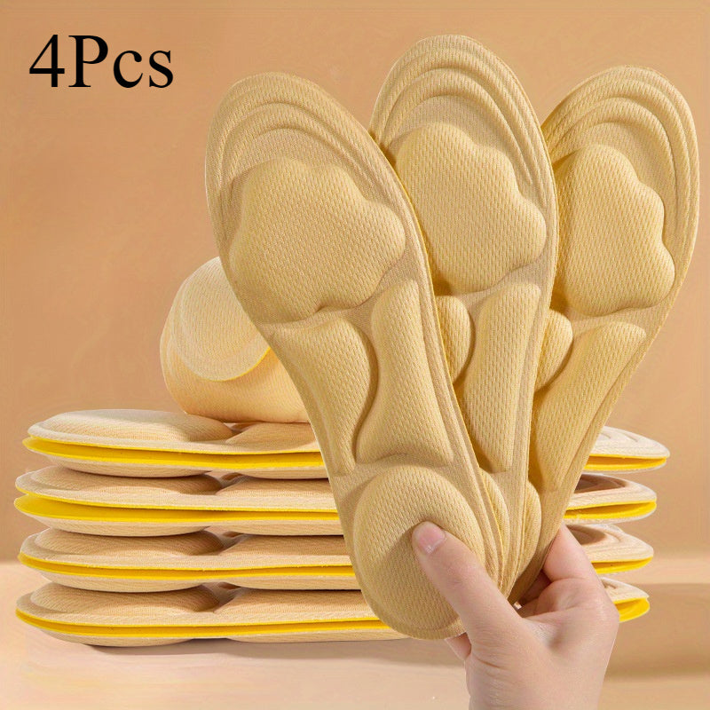 Unisex 6D Cloud Shoe Insoles Thick Soft Breathable Memory Foam for Sports