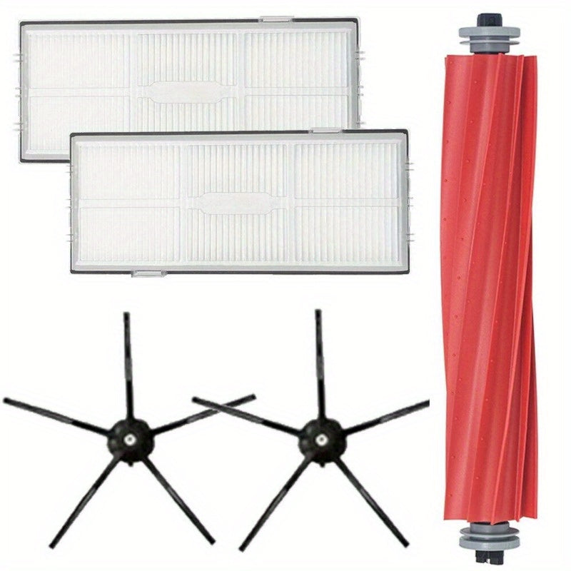 Roborock S7 seriyali changyutgich uchun aksessuar to'plami 5 ta qismdan iborat - Asosiy cho'tka, HEPA filtrlar va yon cho'tkalar tozalash samaradorligini oshirish uchun.