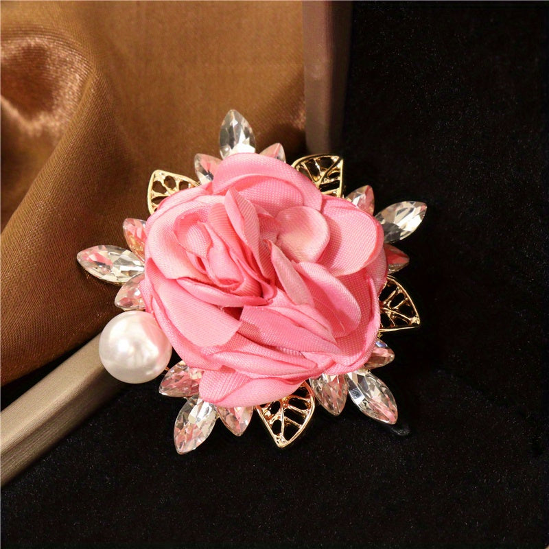 Women's Floral Brooch Japanese Korean Fashion Elegant Chest Accessory for Autumn