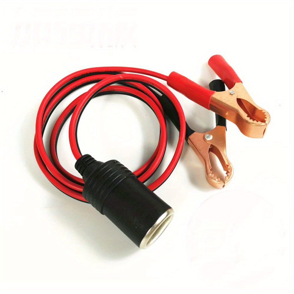 12V Automotive Car Plug Female to Alligator Clip Extension Connector Battery Adapter