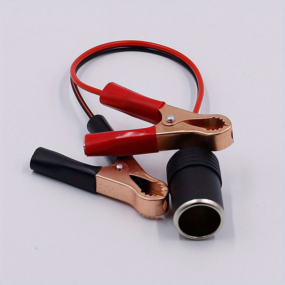 12V Automotive Car Plug Female to Alligator Clip Extension Connector Battery Adapter