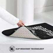 Polyester Doormat with Slim Shady Theme, Non-Slip, Indoor Entryway, Rectangle