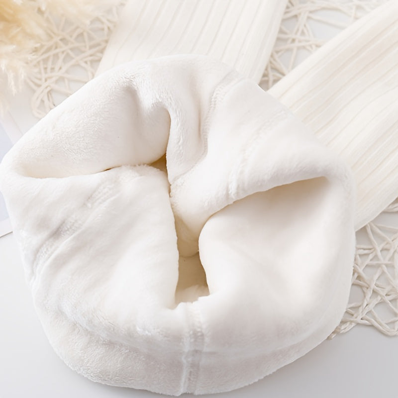 1 juft qizlar uchun qalin qish crew paypoqlari